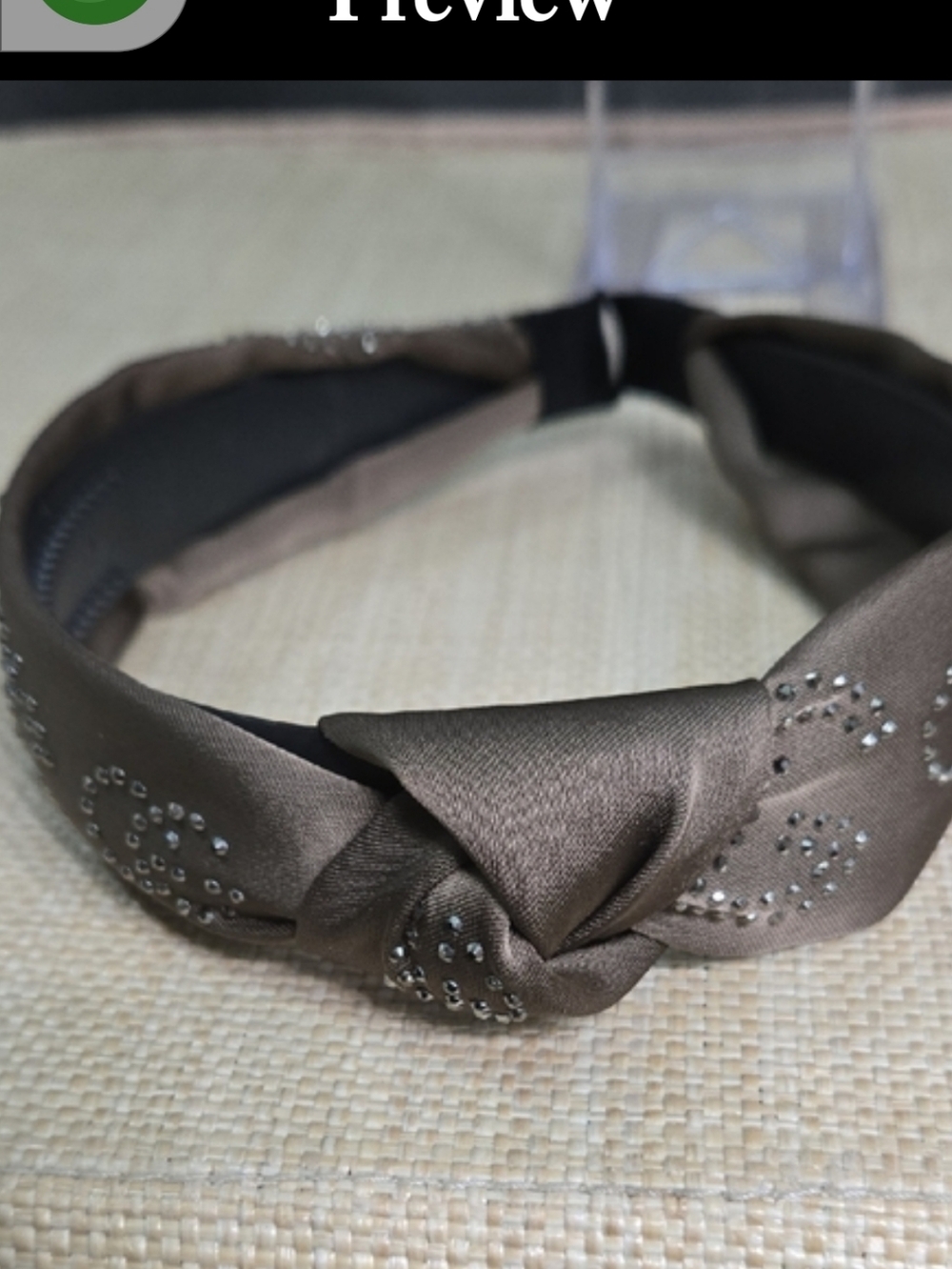 Elegant Brown Headband with Rhinestone Accents